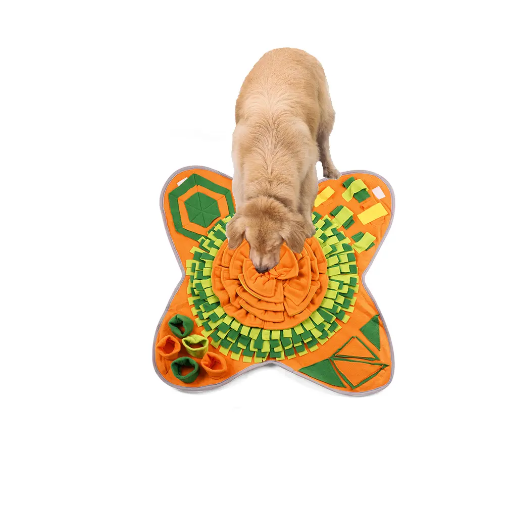 Yüksek kaliteli çiçek Snuffle Mat köpekler için yıkanabilir interaktif köpek bulmaca oyuncak sıkıntı