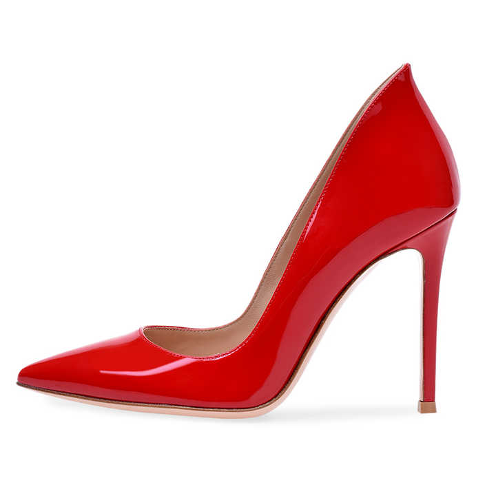 Factory Wholesale Patent Leather Pointed toe Women Party Dress Stiletto High Heels Pumps