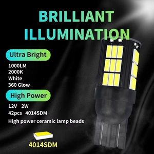 Hoàn hảo LED f2world LED T10 24 SMD 4014 W5W 12V Xe Xe nêm ánh sáng trắng bên trong nội thất Đèn đọc sách bóng đèn - Product Image 4