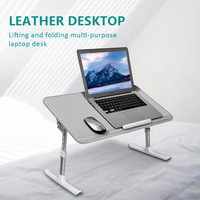 Table pliante pour ordinateur portable en bois, réglable, pliable, 48 cm, plateau pour ordinateur portable, lit, bureau carré, table portable pour lit