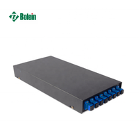 Bolein Fiber Optic Patch Panel Cabinet 1U 8 Ports SC UPC Fixed Type FTTH Full Loaded ODF Terminal Box