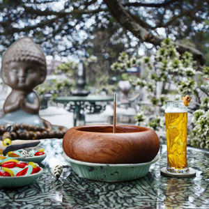 Porte-encens vertical créatif en bois de santal - Artisanat multi-trous portable écologique décor aromatique indien/chinois ZIRUI - Product Image 3