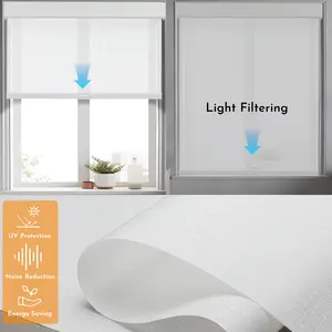 Automatic Up And Down Remote Control Window Blinds Adjustable Daylight Fabric Rechargeable Motorized Roller Blinds