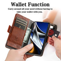 Parler sac à main en cuir luxe 2024 dernier Rfid bloquant étui de couverture de téléphone portable pour Redmi 13 Pro Plus avec fente pour carte