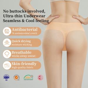 Aiermei Fournisseur Vente en gros Logo personnalisé ultra fin Séchage rapide Sans couture Tangas De Mujer String Sous-vêtements pour femmes Strings et string - Product Image 3