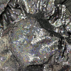Design Cheap Luxury Full Tulle Embroidery Sheer Multi Color <strong>Rainbow</strong> Sequin Fabric for Girls <strong>Wedding</strong> Maxi Party <strong>Dress</strong> - Product Image 4