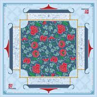 Tuiles de Mahjong américaines en acrylique à 4 couches, 30x22mm, 160 tuiles gravées rouge et blanc avec motif de rose, tapis pour fête de famille