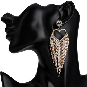 Pendientes <span class=keywords><strong>de</strong></span> tuerca con flecos y borlas <span class=keywords><strong>de</strong></span> corazón para mujer, accesorios <span class=keywords><strong>de</strong></span> <span class=keywords><strong>moda</strong></span>, <span class=keywords><strong>2022</strong></span> - Product Image 3
