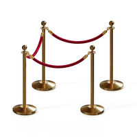 Barrières d'exposition de musée pour le contrôle des foules Corde suspendue Ligne de file d'attente Diviseur de route Stanchion Artistic New Design Stanchion Posts