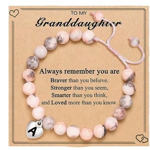 Pulsera de Piedras Naturales de Cebra Rosa de 8mm para Comercio Transfronterizo, Regalo Unisex para el Día de San Valentín - Product Image 5