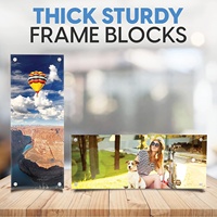 Cadre en acrylique transparent 4x10 - Affichage panoramique pour photos et permis - Design moderne et élégant avec options personnalisables