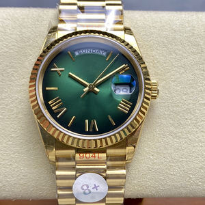 Montre automatique de luxe en or pour homme, style classique Président, affichage du jour, mouvement mécanique 904L, design habillé pour affaires - Product Image 2