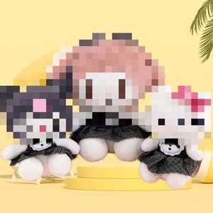 Muñeca de Peluche Kuromi Kitty con Falda Negra, Venta al por Mayor, Regalos Decorativos Lindos, Personaje de Anime de Dibujos Animados, Juguetes de Peluche para Niñas - Product Image 1