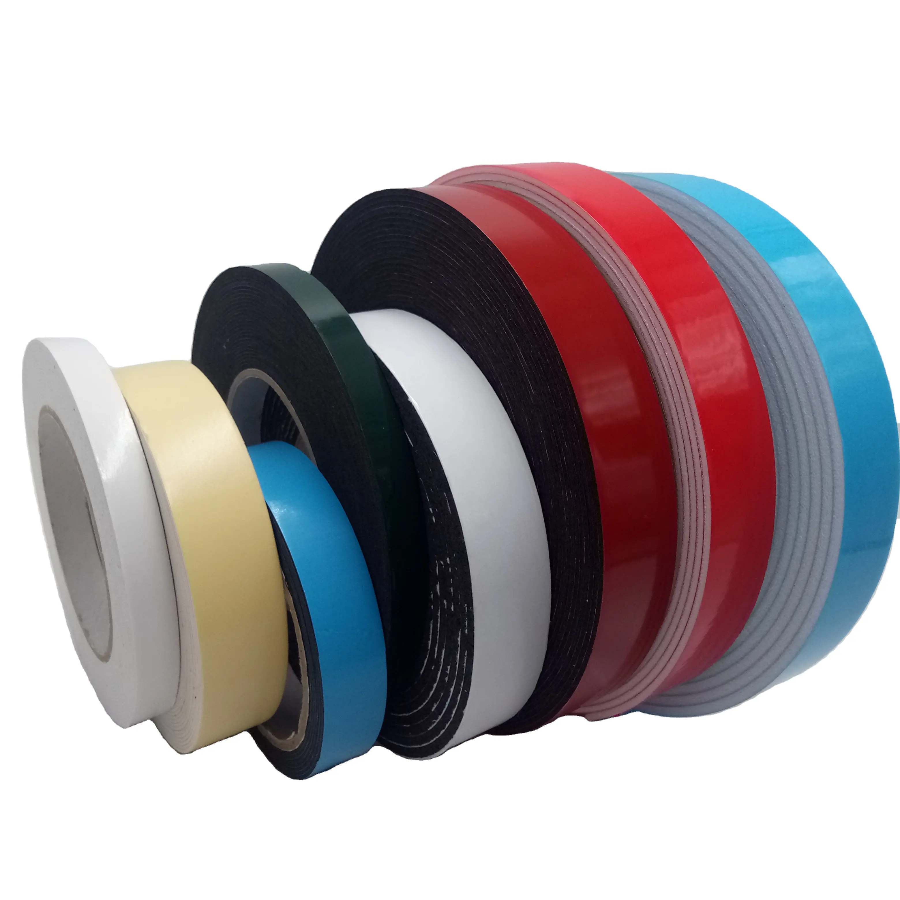 Free sample 0.5mm 0.8mm 1.0mm 1.5mm 3mm Strong Adhesive Black White Color Double Sided PE Foam Tape