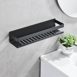 Mensola da bagno a parete moderna nera in acciaio inox angolo portasapone per uso domestico mensola cucina - Product Image 3