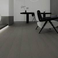 Plancher stratifié en chêne blanc européen, conception à trois couches, finition peinture allemande, surface lisse, plancher en bois d'ingénierie de haute qualité