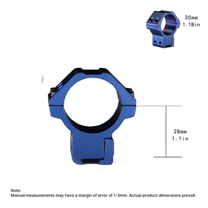 Anneaux de montage BANGBANG - Anneaux de montage 30 mm à double vis pour rail de 11 mm, hauteur centrale de 1,1 pouce (bleu) - Product Image 3