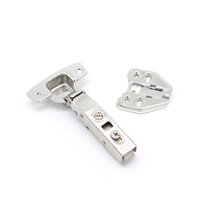 Charnière de meuble en acier inoxydable 4 mm à mortaise complète, à fermeture amortie, pour porte d'armoire de cuisine avec coupelle de 35 mm de diamètre - Product Image 1