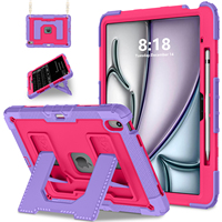 Étui antichoc robuste pour iPad Air 13 M2 M3 2024 2025 avec support pliable, porte-stylo magnétique, bandoulière OEM ODM