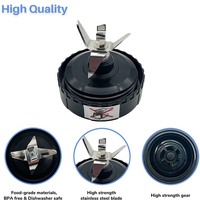 Lame de rechange, Compatible avec accessoires de mélangeur Ninja pour Ninja QB3000/QB3000SSW/QB3004/QB3005 (5 ailerons)