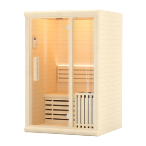 Sauna intérieur moderne en bois massif pour 4 personnes, panneau de commande <span class=keywords><strong>nudiste</strong></span>, 220v, prix compétitif, hemlock, garantie 1 an, Jiangsu - Product Image 4