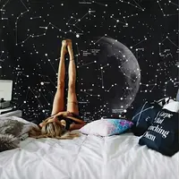 Mandala Tarot Tapisserie Wandbehang Tierkreis Stern platte Sonne und Mond Psyche delische Hexerei Hippie Home Decor