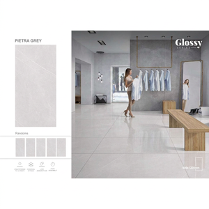 Modern Glossy Porcelain Tiles 24x48 Inch Polished Floor <b>Wall</b> for Luxury Interiors - Product Image 2
