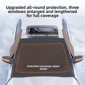 <span class=keywords><strong>Pare</strong></span>-<span class=keywords><strong>neige</strong></span> de voiture Oxford à 3 fenêtres et 6 sangles, en PE laminé, matériau épaissi à trois couches, installation de type <span class=keywords><strong>crochet</strong></span> pour <span class=keywords><strong>pare</strong></span>-brise avant - Product Image 2