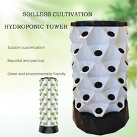 Tour de Culture Hydroponique Hors-Sol Type Ananas pour Petits Légumes, Équipement de Plantation Familial 6 ou 8 Niveaux, Vente Directe Usine
