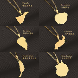 Collar de Cadena con Mapa de <span class=keywords><strong>las</strong></span> Islas Canarias de Acero Inoxidable, Gran Canaria, Isla de Fuerteventura, <span class=keywords><strong>La</strong></span> <span class=keywords><strong>Gomera</strong></span>, <span class=keywords><strong>La</strong></span> Palma, Lanzarote, Tenerife - Product Image 6