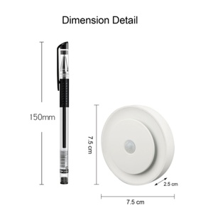 Lampe d'escalier à piles 3*AAA, petite lampe LED avec détecteur de mouvement, lumière nocturne pour éclairage intérieur - Product Image 3