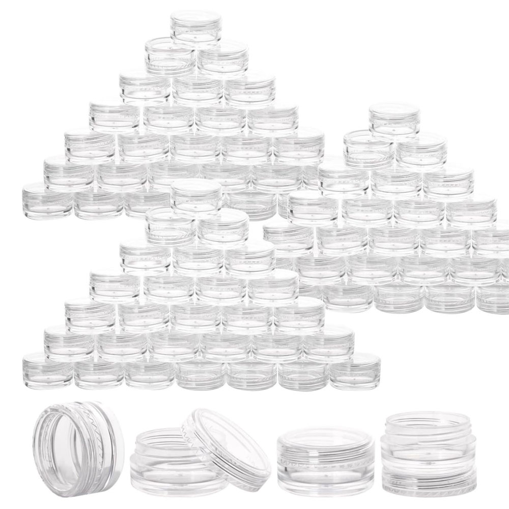Cosmetic Sample Empty Container Plastic Travel Pot Jar for Eye Shadow Nails Powder Jewelry Earrings Lotion Cream Makeup Storage
