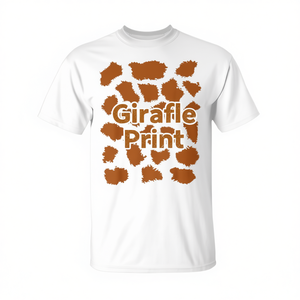 T-shirt con stampa giraffa, girocollo, manica corta, stampa digitale, unisex per adulti, per attività promozionali - Product Image 3