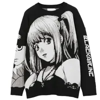 Men's Anime Style Custom Logo Jacquard Sweater Pullover