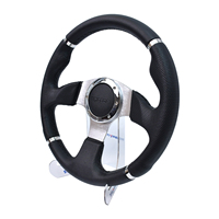 TIYPEOR 320mm 13 pouces Sport Car Volant en cuir Jeu Kart Drift Racing Volant