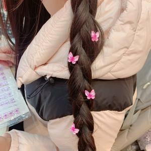 10 pz graziose forcine <span class=keywords><strong>per</strong></span> capelli in plastica colore sfumato trecce <span class=keywords><strong>per</strong></span> ragazze e bambini peluche e tessuto stile dolce - Product Image 2