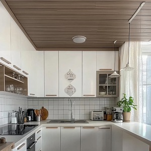 Commercio all'ingrosso Custom 300mm larghezza 6 7 7.5 8mm di spessore del soffitto in legno pannelli pannelli di legno per interni controsoffitto pannello Accese - Product Image 6