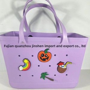 <span class=keywords><strong>Sac</strong></span> de plage en PVC ajouré, fourre-tout, <span class=keywords><strong>sac</strong></span> à <span class=keywords><strong>main</strong></span>, motif dessin animé, avec bouton-pression, motif floral, ouvert, pour accessoires de plage transfrontaliers - Product Image 4