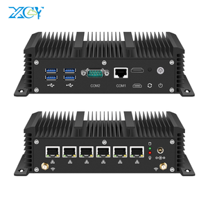 ไฟร์วอลล์ PFsense ซอฟต์แวร์เราเตอร์ Core I3 I5 I7 คอมพิวเตอร์ตั้งโต๊ะสำหรับงานโปรเจกต์ 6 LAN Gigabit Ethernet NIC ไร้พัดลม อุตสาหกรรมขนาดเล็ก - Product Image 1