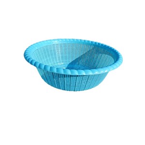Plastic Drain <b>Basket</b> Round L Size <b>Stackable</b> For Kitchen Fruit Vegetable Washing - Product Image 5