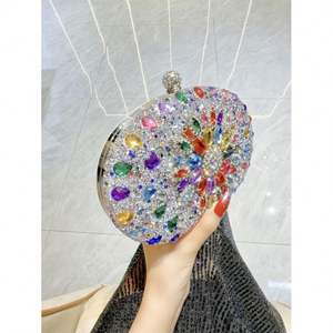 กระเป๋าคลัทช์เพชรทำมือสำหรับผู้หญิง กระเป๋าคริสตัลรูปสัตว์ กระเป๋าถือสำหรับงานปาร์ตี้ตอนเย็น งานพรอม กระเป๋าสะพายข้างประดับคริสตัล - Product Image 2