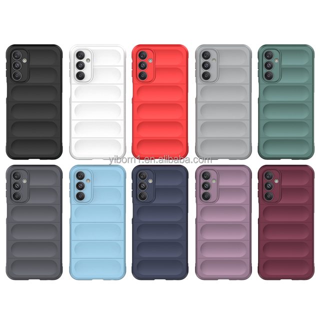 Soft Rugged Armor Shockproof Cover for Samsung for Galaxy M34 Indian Version TPU Protective Shield & Bar Design Soft Case