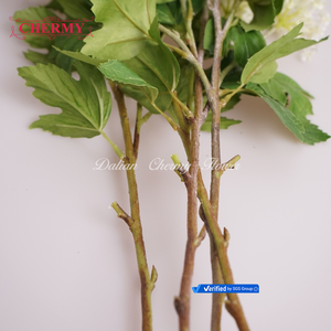 TH1421 Vente en gros 5 têtes Voile de mariée artificiel Fleurs Spirée Boule de neige Petit hortensia blanc pour mariage Fleurs décoratives - Product Image 3