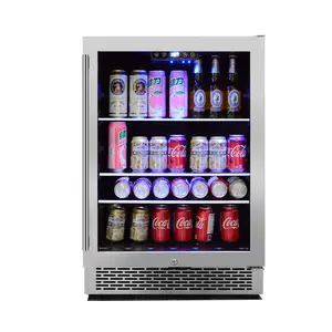 36 bottiglie Wien Cooler Door Led Light Mini Bar ristorante In acciaio inox armadio per vino verticale Beerwine Cooling Chiller incorporato