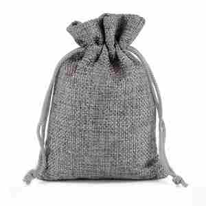 <b>Small</b> Burlap Hemp Natural Linen <b>Shopping</b> Bag Jute Sack Jewelry Gift Pouch Drawstring Pouch Bags With Logo - Product Image 5