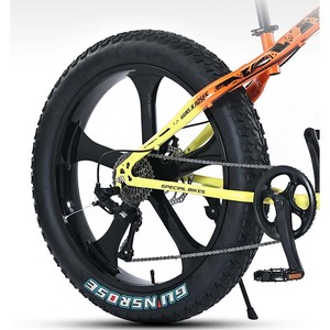 Vélo de montagne Snow <span class=keywords><strong>Mountain</strong></span> Bike 40 avec pneus surdimensionnés, absorption des chocs, vitesse variable, frein à disque double, cadre en acier au carbone, aluminium - Product Image 5