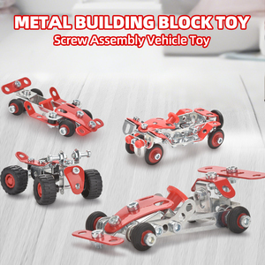 Jouet de construction <span class=keywords><strong>en</strong></span> métal, <span class=keywords><strong>puzzle</strong></span> DIY, voiture de course à construire, jouet à visser pour enfants, jeu d'intérieur - Product Image 1