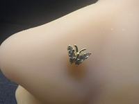 Anting Hidung Berkualitas Tinggi Model Bunga, Bintang, Hati, Mahkota, dan Bentuk L untuk Wanita