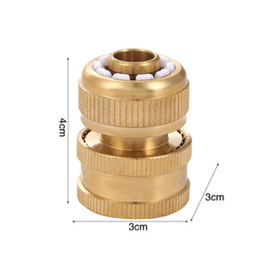 Connecteur d'eau tout en cuivre de 1/2 pouce fileté pour tuyau d'arrosage, tuyau en vrac, durable - Product Image 4