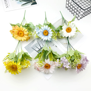 Bouquet de tournesols artificiels 30 cm en soie, décoration rustique pour la maison, accessoires de photographie pour mariage et extérieur - Product Image 5